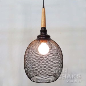 日系風格 實木燈頭吊燈 鐵幕系列 圓款 LC-030 日系風格 實木燈頭吊燈 鐵幕系列 圓款 LC-030