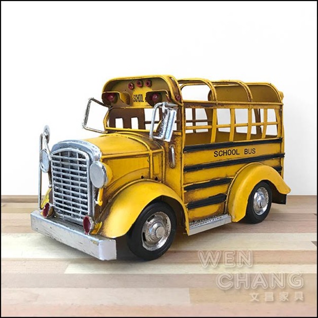 美式手工車 鄉村 美國校車造型筆筒收納筒 汽車模型筆筒 Z116