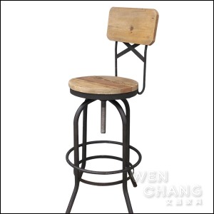 LOFT 工業風 閣樓有背旋轉吧檯椅 ST048 LOFT 工業風 閣樓有背旋轉吧檯椅 ST048