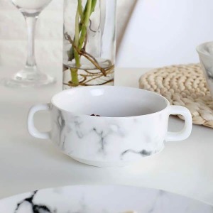 大理石紋系列餐具 雙耳湯杯 濃湯杯 Z080-B 大理石紋系列餐具 雙耳湯杯 濃湯杯 Z080-B