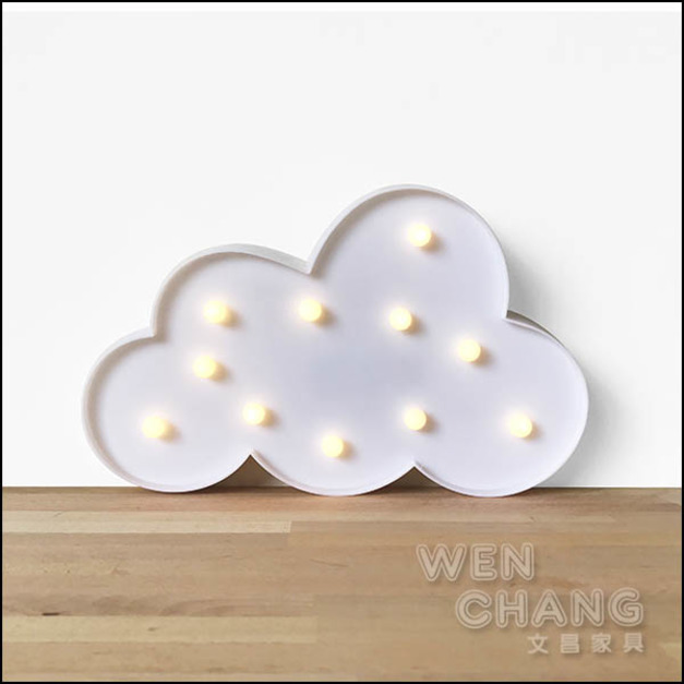 北歐風卡通童趣LED燈壁掛 雲朵 文青小夜燈 拍照道具 派對佈置 Z089-C