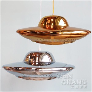 科技感 現代風 金屬 電鍍 飛碟吊燈 LC-048 科技感 現代風 金屬 電鍍 飛碟吊燈 LC-048