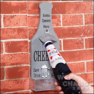 美式工業 LOFT風 酒瓶造型壁掛 開瓶器〈特價〉 Z020 美式工業 LOFT風 酒瓶造型壁掛 開瓶器〈特價〉 Z020