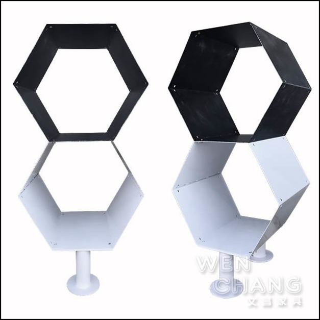 〈2顆組+高腿〉全鐵造型櫃 多彩金屬 蜂窩 蜂巢 書櫃 床頭櫃《出清品 不接受退換貨》