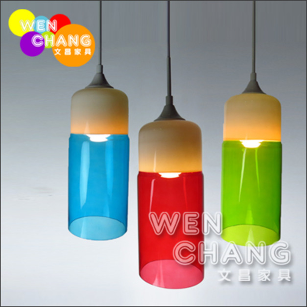 北歐極簡 普普風 多彩玻璃吊燈 純粹系列 長瓶 贈光源 LC-027《特價》