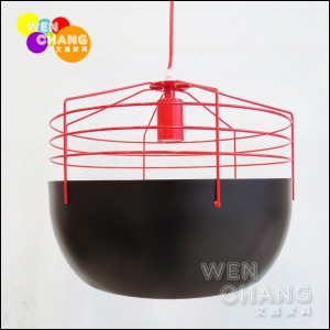 工業普普風 雙色搭配 降落傘吊燈 A款 寬扁型 LC-041《特價》 工業普普風 雙色搭配 降落傘吊燈 A款 寬扁型 LC-041《特價》