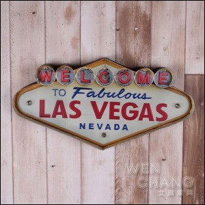 LOFT 美式鄉村工業風 復古 LAS VEGAS 拉斯維加斯 LED壁掛 掛飾 Z006 LOFT 美式鄉村工業風 復古 LAS VEGAS 拉斯維加斯 LED壁掛 掛飾 Z006