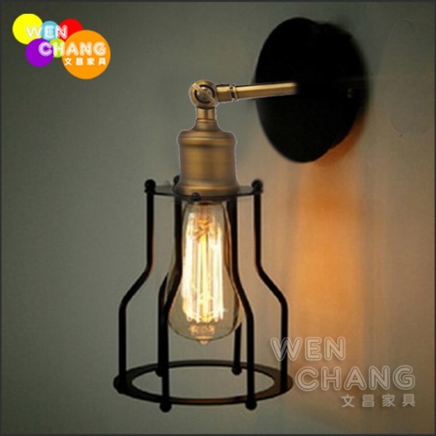 工業風 鐵製個性壁燈  仿古鳥籠壁燈 LB-009《特價》