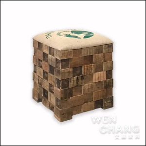 Vintage 方塊集層材椅凳 矮凳 ST072 Vintage 方塊集層材椅凳 矮凳 ST072
