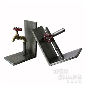 LOFT 水龍頭止水閥造型書檔 擺件 兩件組 Z072 LOFT 水龍頭止水閥造型書檔 擺件 兩件組 Z072