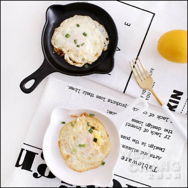 圓形帶把小烤盤 煎蛋盤 焗烤盤 可微波 Z137