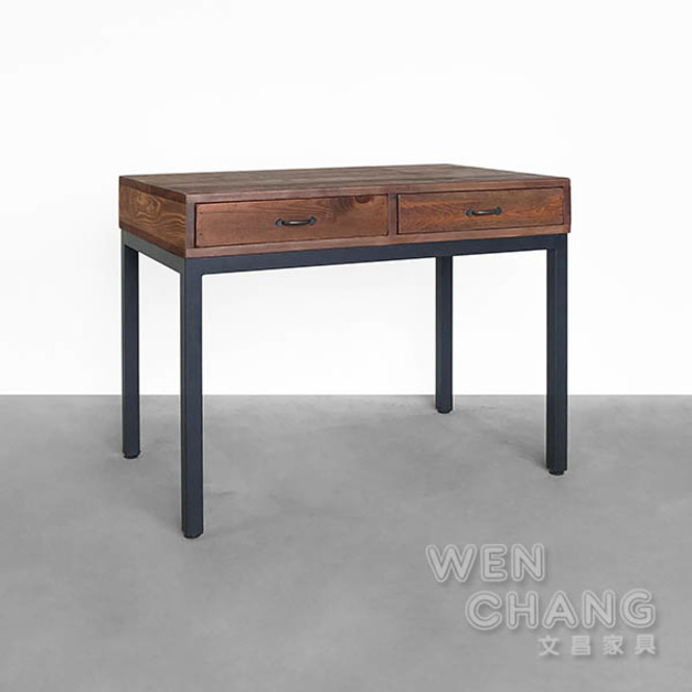 訂製品 仿舊色雙抽桌 書桌 CUA-018