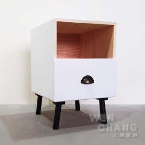 訂製品 鄉村風 極簡風 雲衫實木白色床頭櫃 CUA020 訂製品 鄉村風 極簡風 雲衫實木白色床頭櫃 CUA020