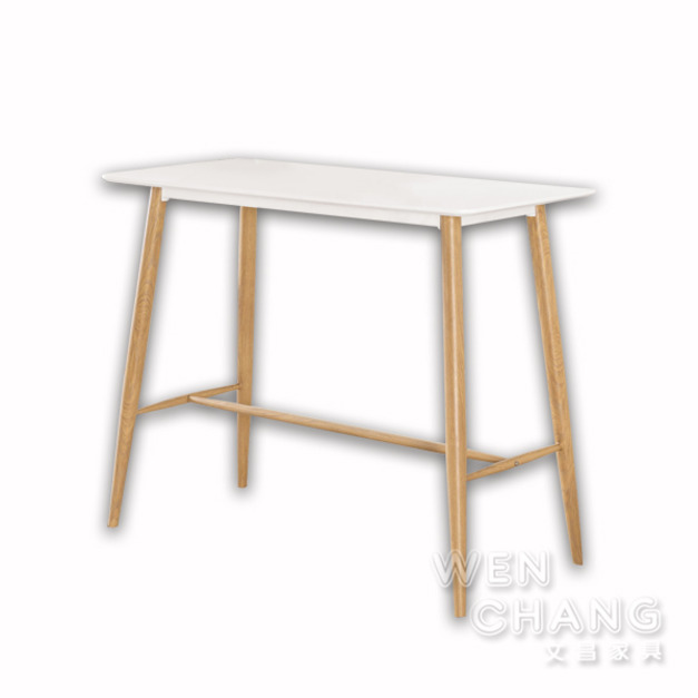 北歐風 極簡風 莉莉安 吧台桌 中島桌 吧桌 吧檯桌 木頭腳 搭配 白色桌面 餐桌 TBB005