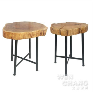 LOFT 工業風 希特年輪鐵椅凳 小茶几 整塊木頭實木 仿舊 ST054 LOFT 工業風 希特年輪鐵椅凳 小茶几 整塊木頭實木 仿舊 ST054