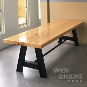 訂製品 H鋼A字腳 鐵杉 假厚 大桌 210公分 餐桌 尺寸皆可訂製 CUA-023 訂製品 H鋼A字腳 鐵杉 假厚 大桌 210公分 餐桌 尺寸皆可訂製 CUA-023
