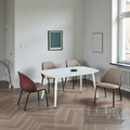 TBB059 雲白岩紋餐桌 140cm|白色鐵腳 × 岩板桌面|現成品免等待_2 TBB059 雲白岩紋餐桌 140cm|白色鐵腳 × 岩板桌面|現成品免等待_2