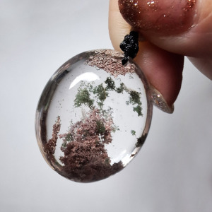 天然水晶 幽靈水晶項鍊 吊墜 共生水晶 異相水晶 小小山景世界 WB018 天然水晶 幽靈水晶項鍊 吊墜 共生水晶 異相水晶 小小山景世界 WB018