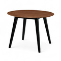 艾伯106CM大圓桌|胡桃色餐桌・實木黑腳設計 TTB014 艾伯106CM大圓桌|胡桃色餐桌・實木黑腳設計 TTB014