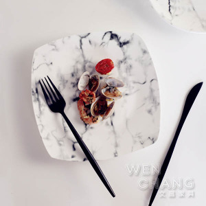 大理石紋系列餐具 正方盤 西餐盤 Z080-G 大理石紋系列餐具 正方盤 西餐盤 Z080-G