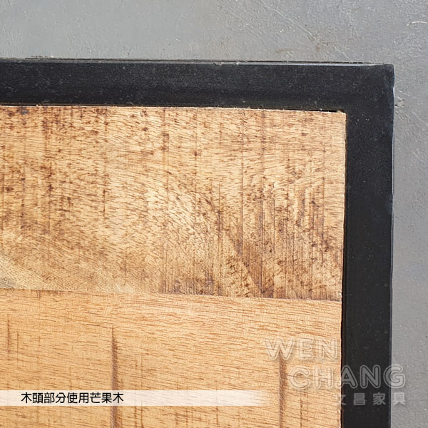 希特工業風工具箱電視櫃 CB053,芒果木頂板搭配紅藍綠白四色金屬抽屜