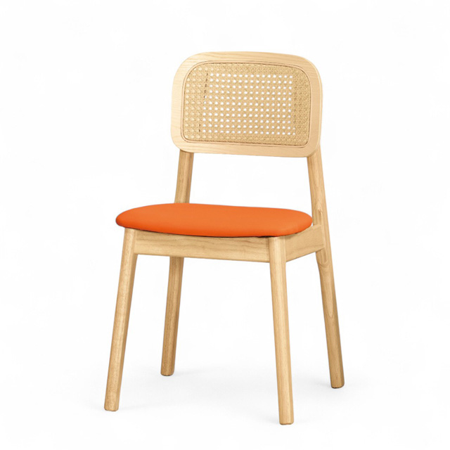 藤編沃芬餐椅 軟墊板 侘寂風 北歐風 藤編造型休閒椅  自然系網美必備款 CH098