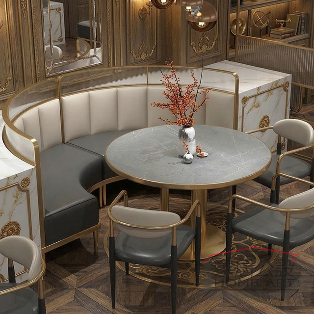 輕奢風金屬腳卡座沙發