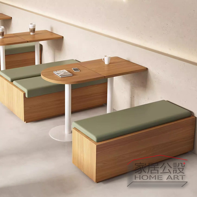 復古日式喫茶店風格卡座沙發