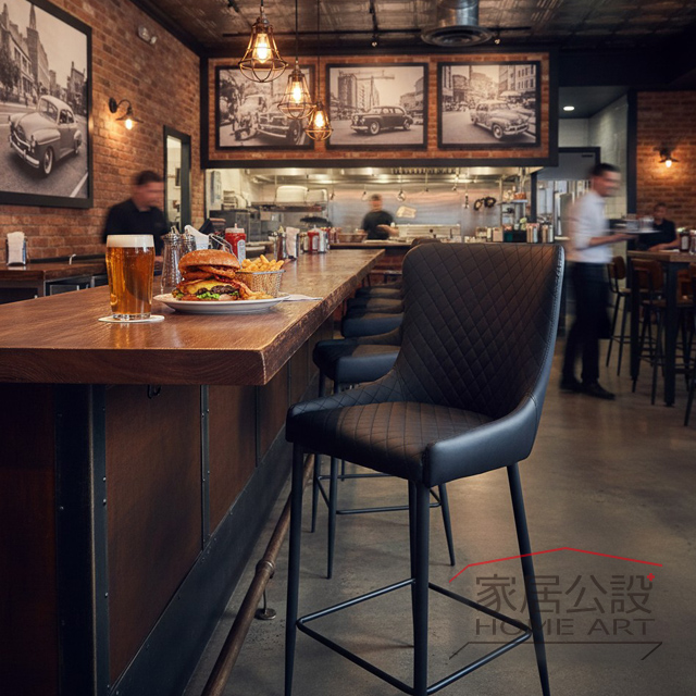 美式漢堡/牛排館、精釀啤酒餐酒館 (Bistro)、重工業風精品咖啡廳。