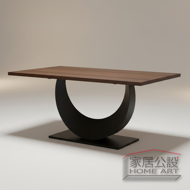 馬蹄U型特寬金屬桌腳 TF002,黑色重型鐵腳,適合大型實木餐桌與辦公桌