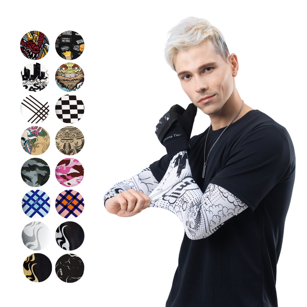 【MEGA COOUV】防曬涼感圖騰袖套 Tattoo Arm Sleeves 【MEGA COOUV】防曬涼感圖騰袖套 Tattoo Arm Sleeves