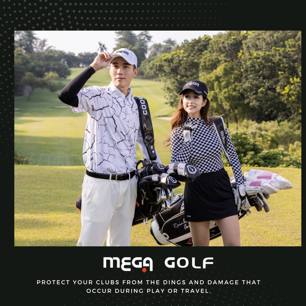 MEGA GOLF Golf Club Headcover Embroidery Logo