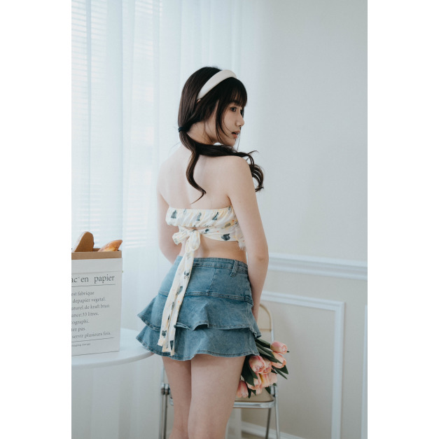 【jnauxz】純欲邂逅 牛仔甜妹蛋糕裙 【jnauxz】純欲邂逅 牛仔甜妹蛋糕裙