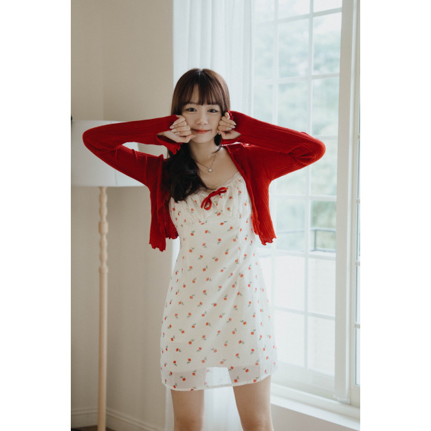 【jnauxz】現貨S!! 售完不補 純欲碎花連衣裙 (含罩衫) 【jnauxz】現貨S!! 售完不補 純欲碎花連衣裙 (含罩衫)