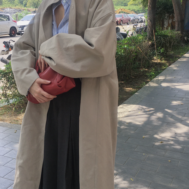 (本期推薦)(設計師款)小立領A字中長風衣 (本期推薦)(設計師款)小立領A字中長風衣