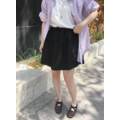 (本期推薦)(58%嫘縈)愛麗絲褲裙 - 黑、米白 (本期推薦)(58%嫘縈)愛麗絲褲裙 - 黑、米白