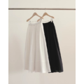 (OUNCE)基礎純色毛邊長裙 - 黑、米白 (OUNCE)基礎純色毛邊長裙 - 黑、米白