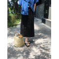 必入!!(設計師款)(35%亞麻)降溫消暑棉麻A字裙 - 黑、米白、燕麥 必入!!(設計師款)(35%亞麻)降溫消暑棉麻A字裙 - 黑、米白、燕麥