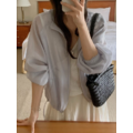 透膚冰沙夾克 - 灰藍 透膚冰沙夾克 - 灰藍