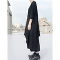 Jul 18SS NEW OVERSIZE垂墜不規則開衩設計長版上衣 黑_2 Jul 18SS NEW OVERSIZE垂墜不規則開衩設計長版上衣 黑_2