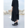 Jul 18SS NEW OVERSIZE垂墜不規則開衩設計長版上衣 黑_1 Jul 18SS NEW OVERSIZE垂墜不規則開衩設計長版上衣 黑_1