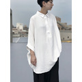 Jul 18SS NEW 基本款寬鬆連袖前短後長襯衫 白_1 Jul 18SS NEW 基本款寬鬆連袖前短後長襯衫 白_1