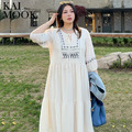 波西米亞刺繡綁帶雪紡長洋裝【D32259】_1 波西米亞刺繡綁帶雪紡長洋裝【D32259】_1