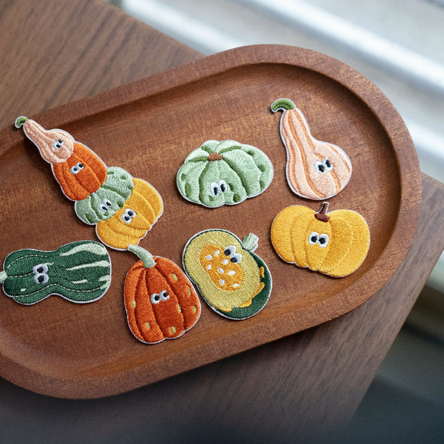 南瓜派對刺繡布貼 南瓜派對刺繡布貼