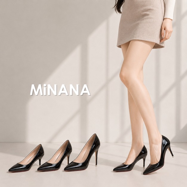5折✦大尺碼黑色尖頭高跟鞋【S4020】MINANA 5折✦大尺碼黑色尖頭高跟鞋【S4020】MINANA