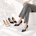 可拆蝴蝶結水鑽尖頭高跟鞋【S4185】MINANA 可拆蝴蝶結水鑽尖頭高跟鞋【S4185】MINANA