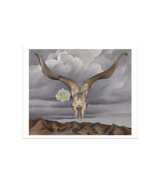 歐姬芙 Georgia O'Keeffe|牛頭 Ram's Head, White Hollyhock-Hills