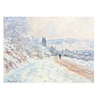 莫內 Monet |雪景 La route de Vétheuil, effet de neige