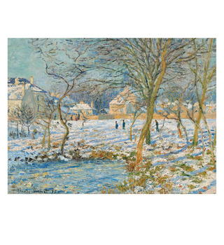 莫內 Monet|池塘,雪的效果 La mare, effet de neige