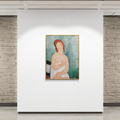Amedeo Modigliani|Weiblicher Halbakt (女性半裸體)_1 Amedeo Modigliani|Weiblicher Halbakt (女性半裸體)_1